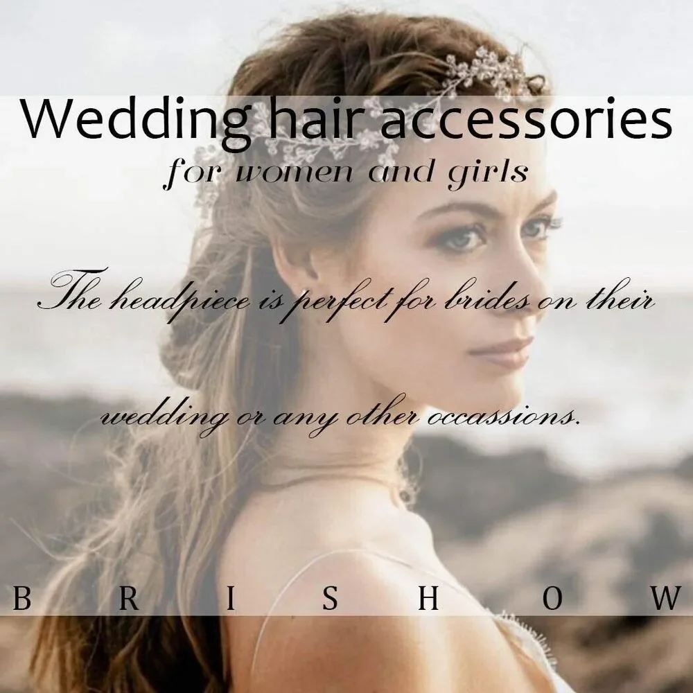 Flower Girl Headpiece Hair Vine Silver Bridal Hair Vines Flower Pearl Headpiece